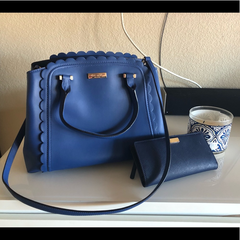 Kate Spade Linzi Hyacinth blue purse